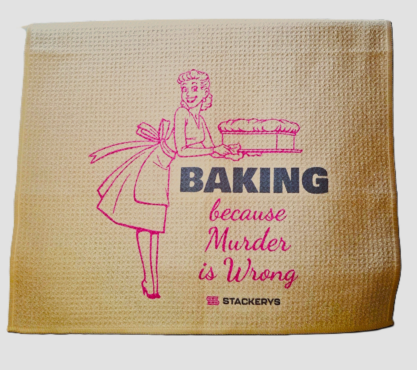 Baking Because Murder is Wrong Super Absorbent Dish Towel